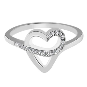 0.04Ct 100% Natural IGI Certified White Diamond Women's Ring In 14KT White Gold - Picture 1 of 4