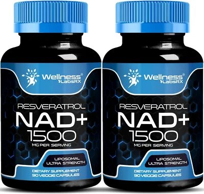 NAD Supplement, 1500mg - Liposomal NAD+ Supplement with Resveratrol, NAD Plus - Image 1 of 4