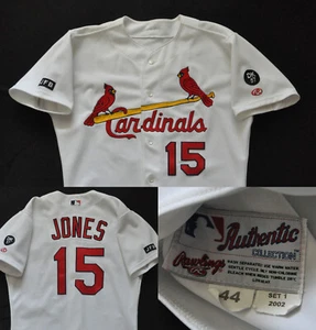 #15 "Jones" St. Louis Cardinals Rawlings Jersey 2002 Set 1 Team Issue Men 44 L - Picture 1 of 10