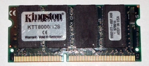 128 MB SO-DIMM 144-pin PC-66 'Kingston KTT8000/128' - Imagen 1 de 2