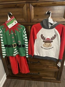 Kids Headquarters Christmas Sweater and Pajama Sleep Set Bundle Size 7 New - Picture 1 of 7
