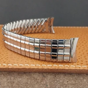 17.2mm Umat Stainless Steel Classic Stretch Unused 1970s Vintage Watch Band - Imagen 1 de 7