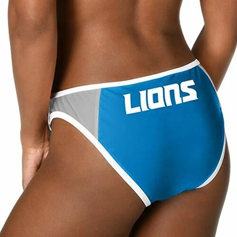 Forever Collectibles Women's Detroit Lions Team Logo Swim Suit Bikini Bottom Cover