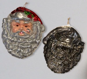 Vintage 1960s 3D Santa Claus Face Wall Décor 11x9" Hollow Plastic Resin Retro - Picture 1 of 10