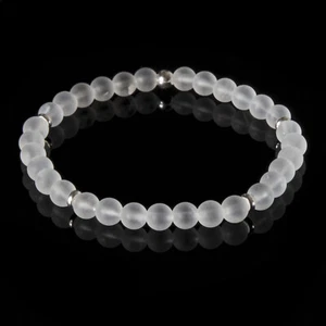 Bergkristall Armband Stretch Edelstein-Armband 6.5mm Perlenarmband DD002 - Bild 1 von 8