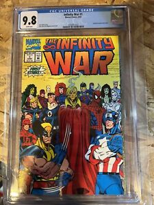 Infinity War #1 CGC 9.8 1992 Marvel Comic Neuf Numéro Clé Dalle