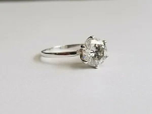 1.00 Carat Moissanite Forever Classic 6 Prong Solitaire Ring Charles and Colvard - Picture 1 of 3