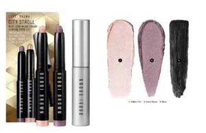 Bobbi Brown Mini Shadow Set Dusty Mauve Golden Pink+Mascara CITY STROLL 3 pc NIB - Picture 1 of 4