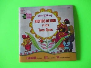 GOLDILOCKS & THE THREE BEARS 7" 45 RARE SPANISH PRESS PIC SLEEVE DISNEY LATIN - Picture 1 of 2