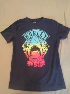 Youth Hurley Shark Anchor Logo T-Shirt - Size S (8) - Picture 1 of 4
