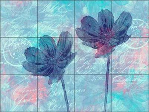Glass Tile Backsplash Andrea Haase Floral Art Mural POV-AH009 - Picture 1 of 1