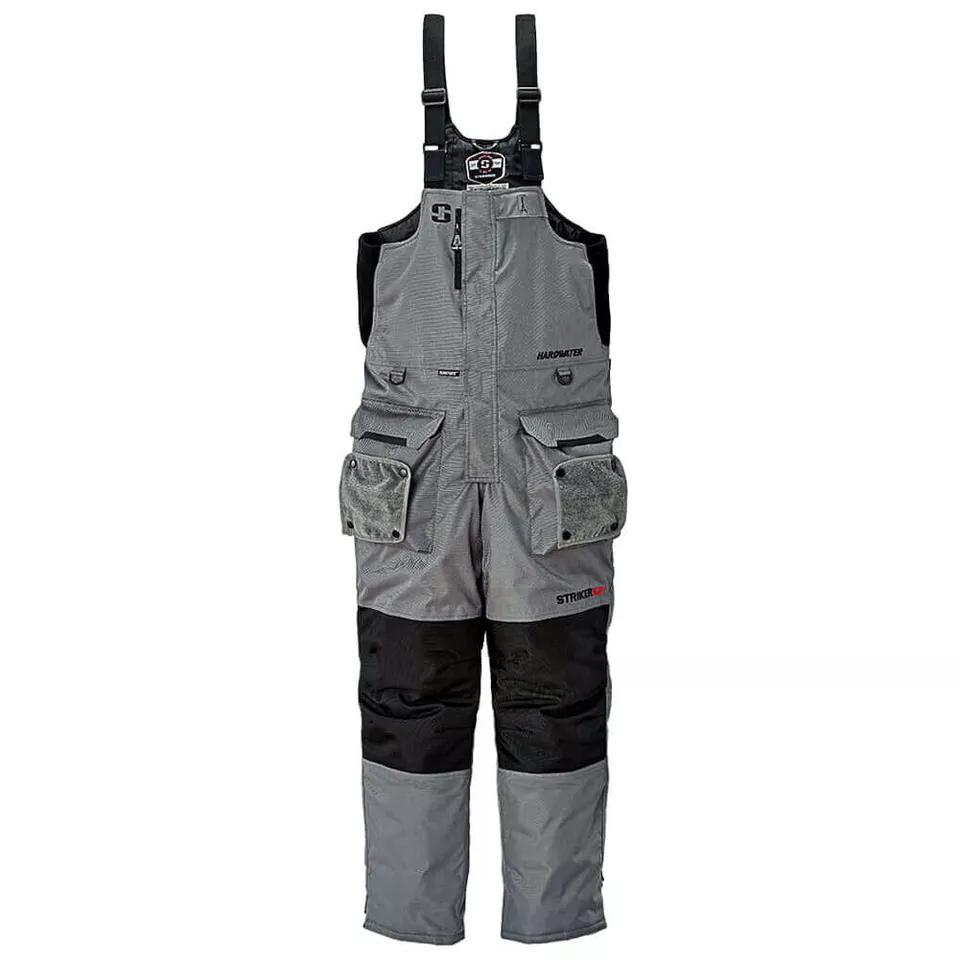 Striker Ice Hardwater Bib Gray & Black 62010 Sz XL Extra Large