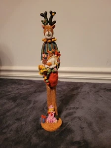 Vintage Raindeer Resin 10.5" Tall Thin Figurine Statue Christmas Decor - Picture 1 of 12