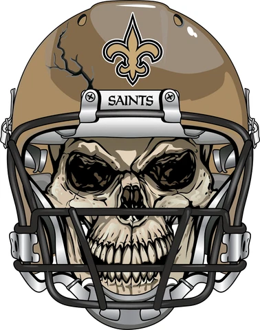 New Orleans Saints Skull Helmet Vinyl Decal / Sticker 10 sizes!! Tracking!! Cover