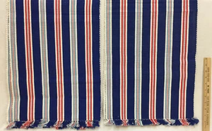 Table Runners Red White & Blue Stripe w/ Fringe Edge Set 2 USA American 4th July - Picture 1 of 3