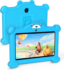 PRITOM Android 7 inch Kids Tablet 32GB Bluetooth WiFi Dual Camera Education PAD - Picture 1 of 7