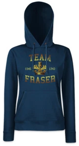 Team Fraser Damen Hoodie Kapuzenpullover Schottland Outlander Jamie Claire - Picture 1 of 1