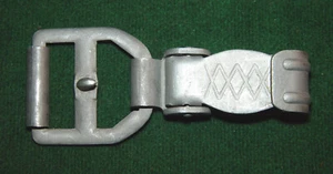 WWII German Aluminum Spring Clip Sword/Dagger Hanger - "OLC" - Picture 1 of 4