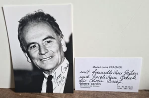 Autogramm - Pierre Cardin - Mode Design - original signiertes Foto - Bild 1 von 1