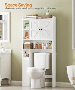 HOOBRO über der Toilette Aufbewahrungsschrank Bauernhaus Badezimmer Aufbewahrung Organizer - Bild 1 von 9