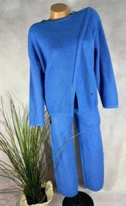 2 teiler RIPPSTRICK ANZUG  Hose + Pullover butterweich BLAU 36 38 40 - Bild 1 von 9