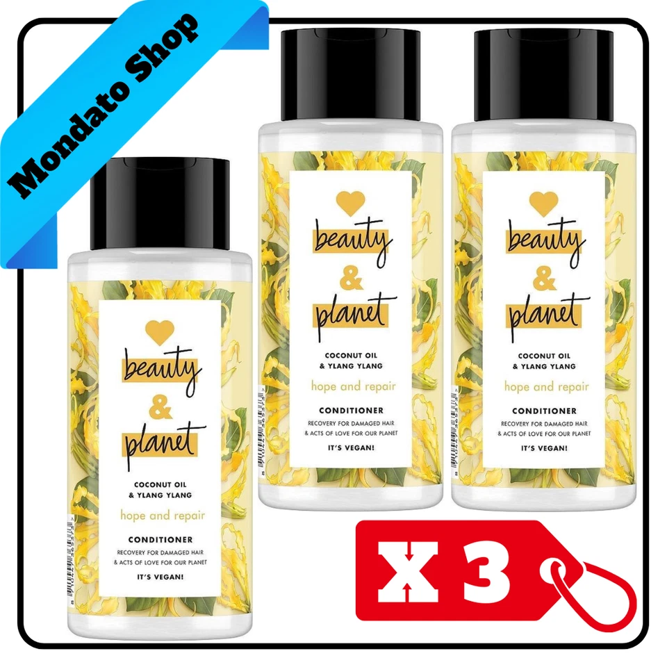 LOVE BEAUTY & PLANET BALSAMO COCONUT OIL & YLANG 400ml VEGAN (X3) - Image 1 of 1