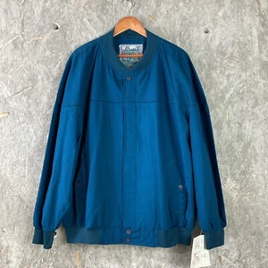 Giacca uomo vintage Boulevard By Block 3X verde acqua leggera zip davanti NOS - Foto 1 di 9
