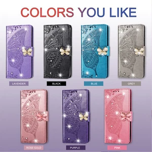 Bling Butterfly Wallet Card Strap Case Cover For Samsung Galaxy S20 FE 5G/4G - Picture 1 of 26
