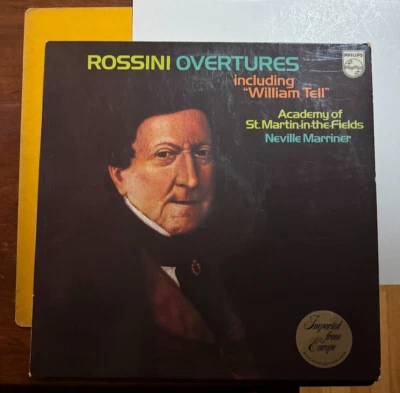 Neville Marriner ROSSINI OVERTURES~Philips IMPORTED-NETHERLANDS ~ EX-HERE 2 SELL - Image 1 of 4