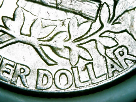 1963 Washington Silver Quarter Error Coin - Leaf Connected to Letter A Cover