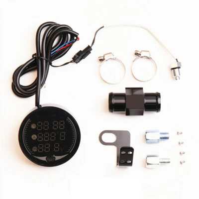 Motorcycle Water Temperature Hour Counter Meter Voltage Gauge W/Sensor Adapter - Image 1 of 4