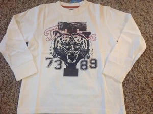 Neu mit Etikett Gymboree Jungen elfenbeinfarben/braun Langarmshirt TIGER Grafik T-Shirt Größe 4 *20 - Bild 1 von 2