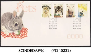 AUSTRALIA - 1991 MASCOTAS/ANIMALES DOMÉSTICOS PERRO GATO PONY CACATÚA - FDC - Imagen 1 de 1