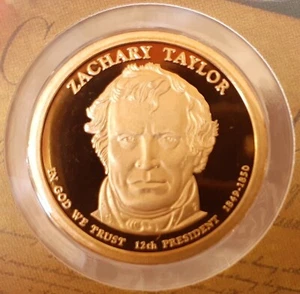 2009-S Presidential Dollar Deep Cameo Proof Coin Zachary Taylor - Picture 1 of 2