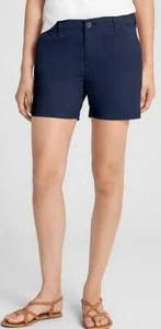 NEW NWT Womens GAP 5" City Shorts In Twill Navy Uniform Khakis Chino Short *E4 - Picture 1 of 12