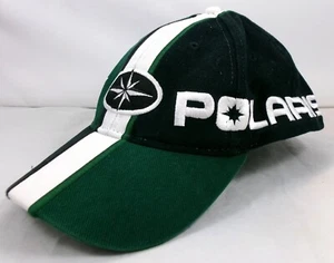 Vintage Polaris ATV Embroidered Logo Snapback Hat Green Black Baseball Cap EUC - Picture 1 of 9
