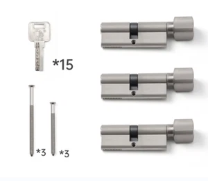 Drehknaufzylinder Profilzylinder 3x 90 mm 45/45 gleichschließend NEU - Bild 1 von 2