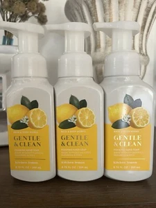 3 Pc Bath & Body Works Kitchen Lemon Foaming Hand Soap 8.75 fl oz New - Picture 1 of 2