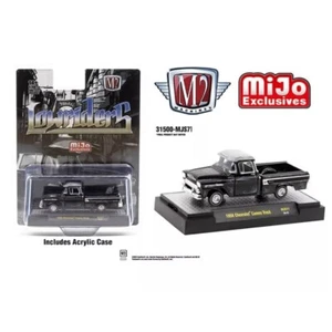M2  1:64 1958 Chevrolet Cameo Pickup Truck Lowriders Black 31500-MJS71-6B1 - Picture 1 of 5