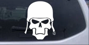 Skull with Helmet Car or Truck Window Laptop Decal Sticker 8X6.4 - Picture 1 of 32