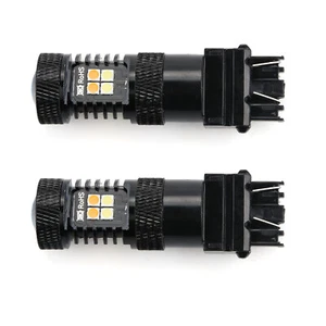 2Pcs Switchback LED Turn Signal Lights Anti Hyper Flash White Amber Dual Color - Picture 1 of 13