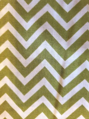 Швейная ткань Joanns лайм зеленый и белый шеврон полоски хлопок 1,5 ярда X 45" - Изображение 1 из 3