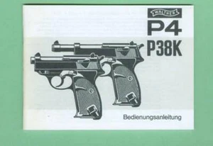 Walther Model P4 & P38K Owners Manual Reproduction - Picture 1 of 1