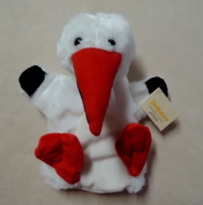 1 Handpuppen Storch  Plüsch Kinder Kuscheltier Tiere Plüschtier Rollenspiele (2) - Picture 1 of 6