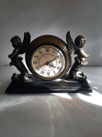 Vintage  Brass Angels Clock Cover