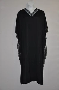 Joan Rivers Largo Regular Encaje Adornado Caftán Talla L Negro - Imagen 1 de 2