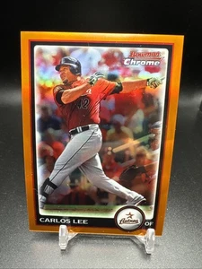 2010 Bowman Chrome Orange Refractors #156 Carlos Lee /25 - Picture 1 of 2