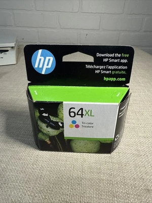 HP 64XL Tri-Color Ink Cartridge OEM New August 2024 Expiration - Image 1 of 4