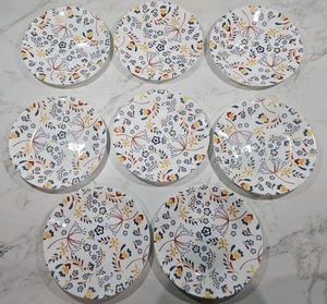SET BESTEHEND AUS 8 CORELLE PRAIRIE GARDEN ROTEN BLUMEN DESSERTTELLERN - Bild 1 von 15