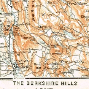 The Berkshires 1909 Original Massachusetts Appalachen The Berkshire - Bild 1 von 5